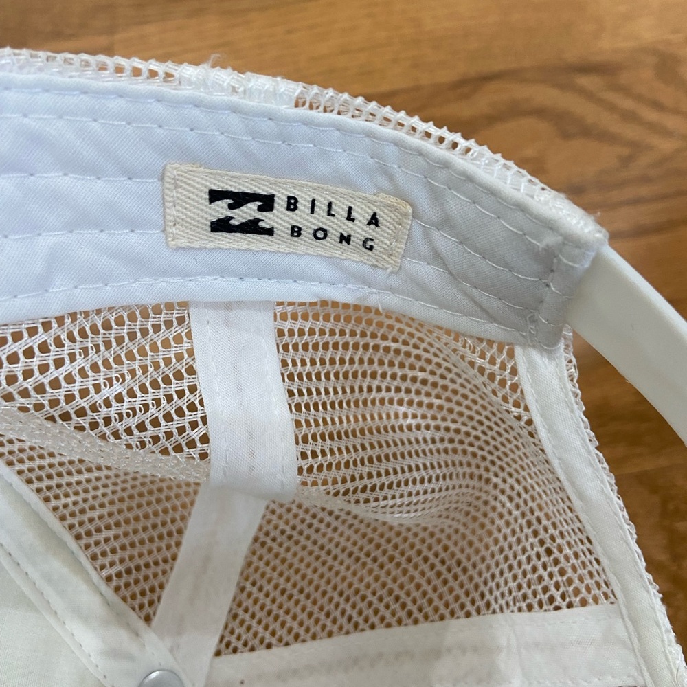 Billabong White Mesh Trucker Hat with Logo Patch - Picture 8 of 8